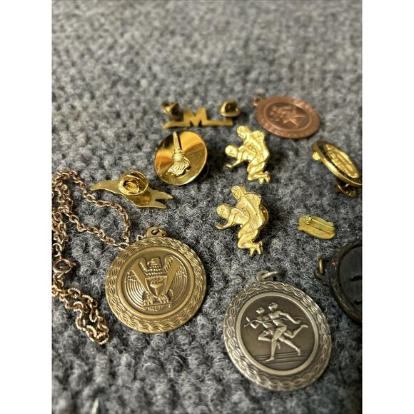 1970s Vintage High School Sports Athletic Medals Lot - Picture 2 of 10